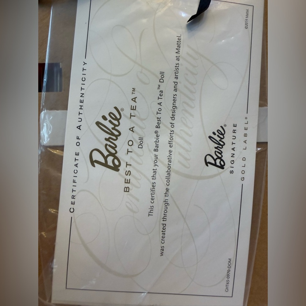 Mattel Barbie Best To A Tea Certificate - Picture 3 of 6